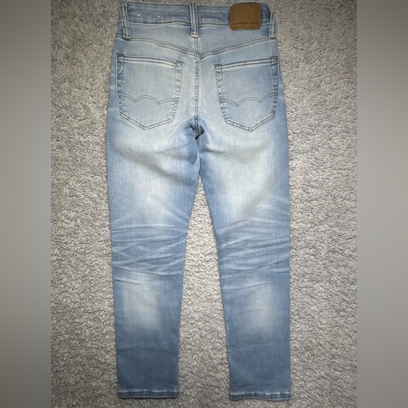 American Eagle Jeans Mens 26 x 28 Slim Light Wash Airflex Classic Casual Denim - Picture 6 of 6